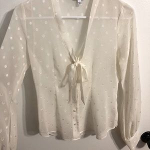 DONATED ❌ Express Blouse with Button Up front & Tie Sash